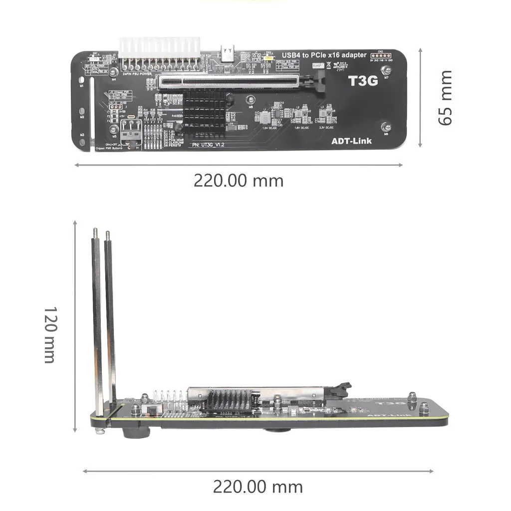 ADT UT3G For NUC ITX STX Noteb - đánh giá và giá Gpu External Dock Egpu Thunderbolt 4